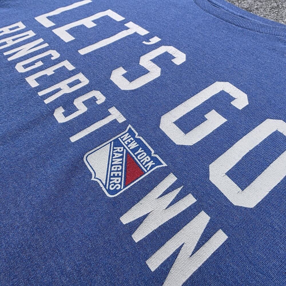 New York Rangers Shirt Mens Medium Blue NHL Hockey Delta Pro Weight Rangerstown - Picture 10 of 15